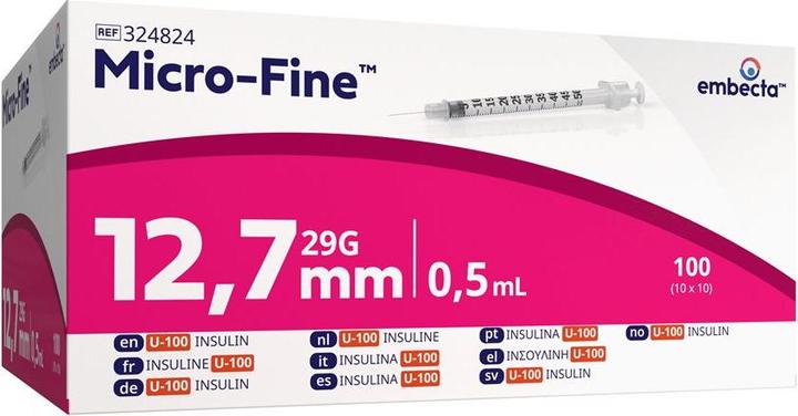 MICRO-FINE U100 Insulinspr 0.5ml 12.7mm 100 Stk