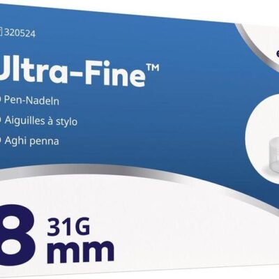 ULTRA-FINE Pen-Nadeln 31G 0.25x8mm, 100 Stk.