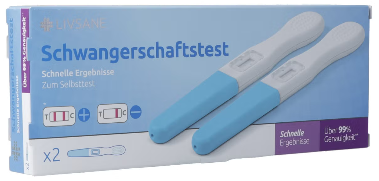 LIVSANE Schwangerschaftstest schnelle Ergebisse 2 stk